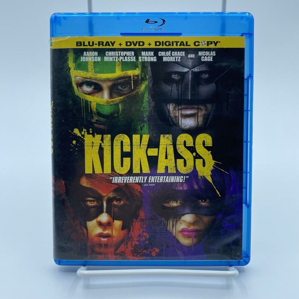 Kick-Ass (Two-Disc Blu-Ray + Digital Copy Only) No DVD Movie Comics Used NM VG